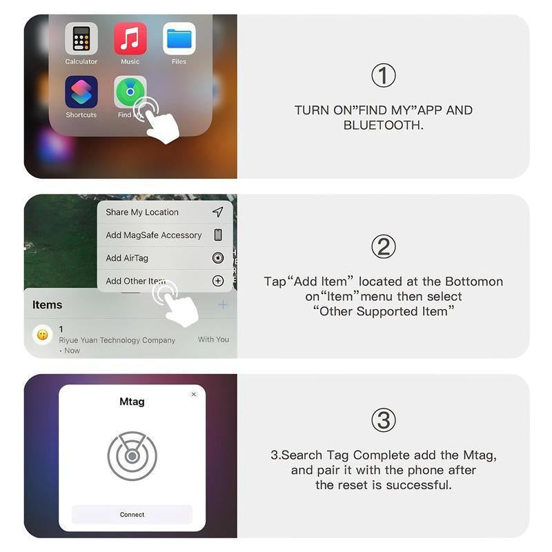 [Summer Deals] Tukio GPS Tracker for Cars & Pets - Mini Clear Design, Weatherproof Case, Anti-Lost Device, Works with Apple Find My Ios Only, IP67 Waterproof, Replaceable Battery Protection