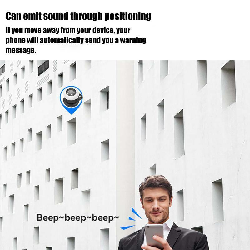 [Summer Deals] Tukio GPS Tracker for Cars & Pets - Mini Clear Design, Weatherproof Case, Anti-Lost Device, Works with Apple Find My Ios Only, IP67 Waterproof, Replaceable Battery Protection