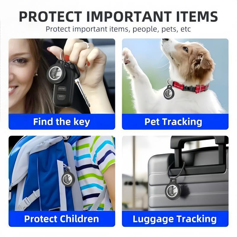 [Summer Deals] Tukio GPS Tracker for Cars & Pets - Mini Clear Design, Weatherproof Case, Anti-Lost Device, Works with Apple Find My Ios Only, IP67 Waterproof, Replaceable Battery Protection